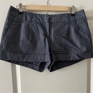 Express Dark Blue Chsmbrsy Shorts